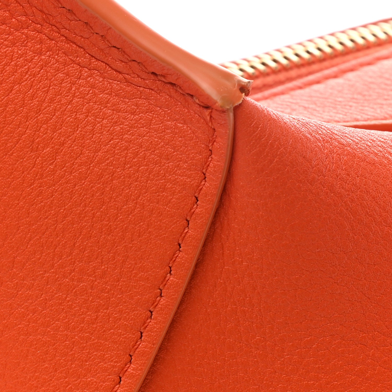 Celine Supple Calfskin Medium Romy Shoulder Bag Pop Orange 12 of 12