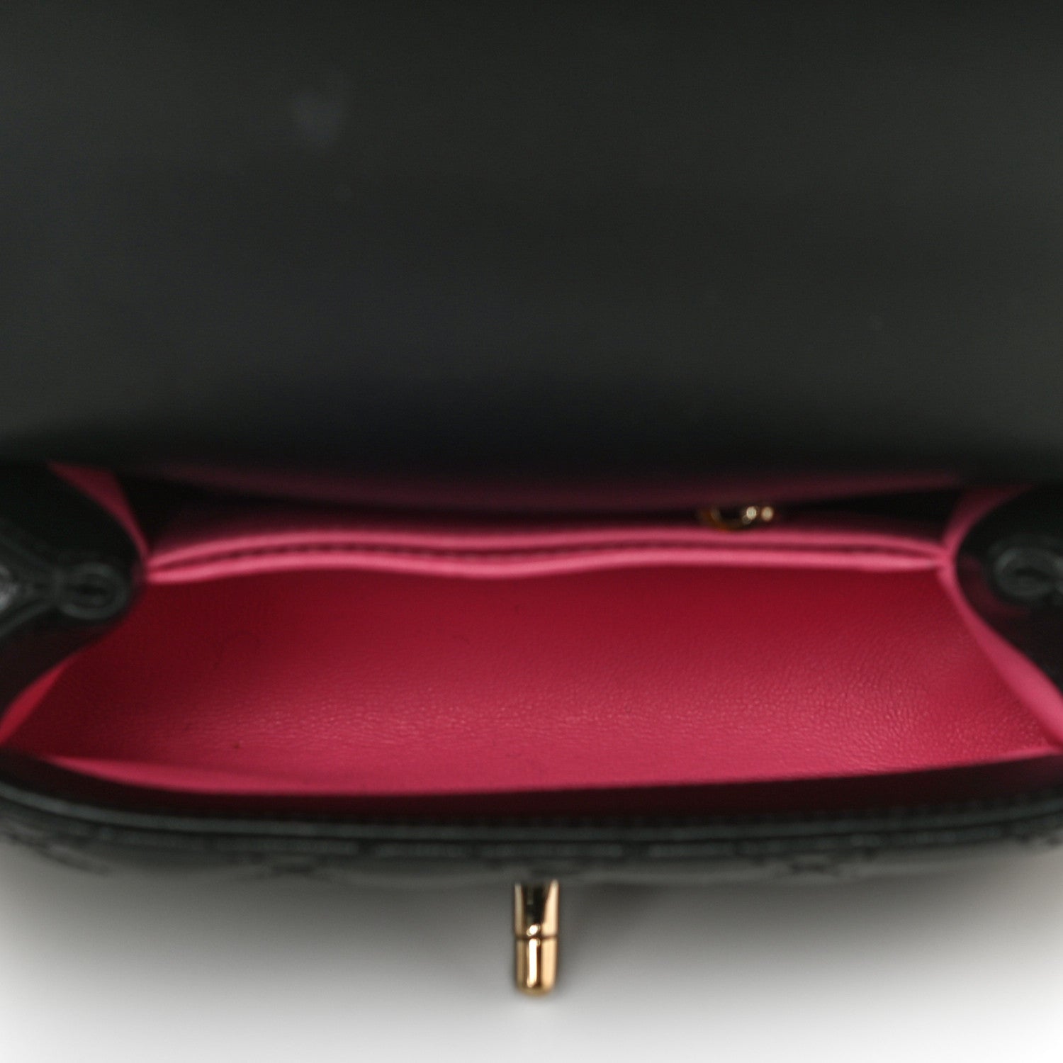 Chanel Goatskin Quilted Rainbow Extra Mini Coco Handle Flap Black 5 of 12