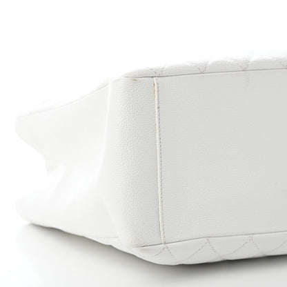 Chanel Caviar Quilted Grand Shopping Tote GST White 8 of 10
