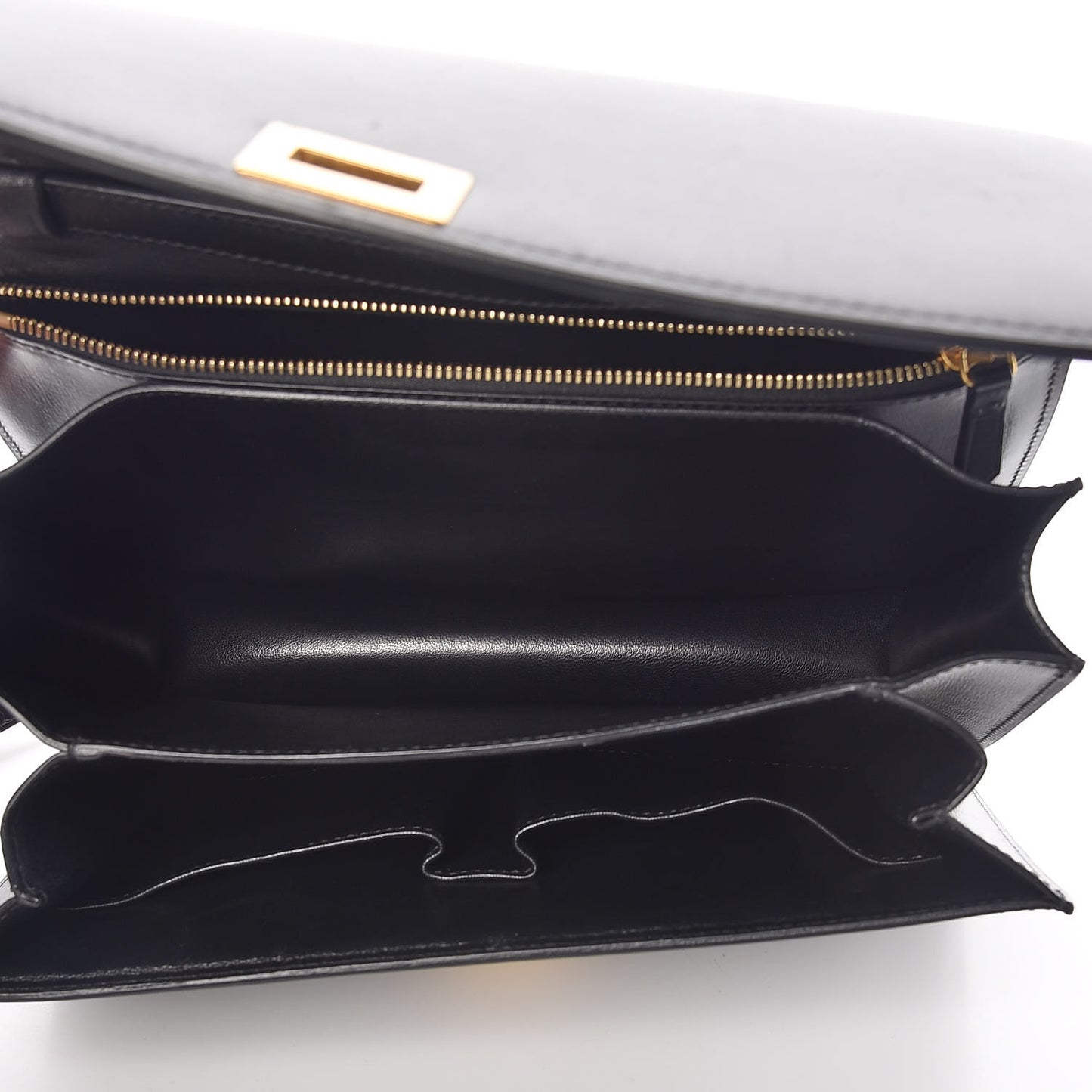 Box Calfskin Medium Classic Box Flap Bag Black