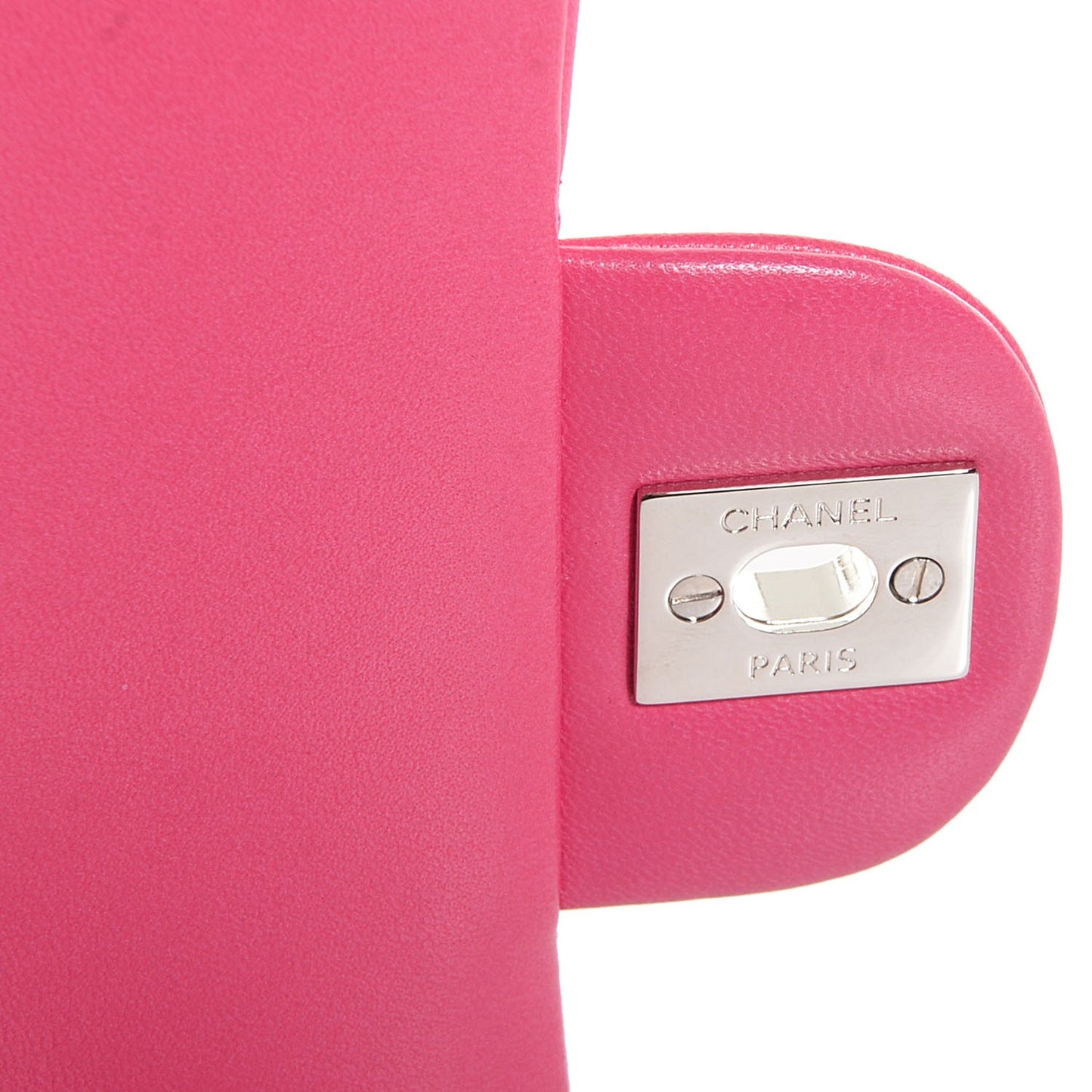 Lambskin Quilted Mini Rectangular Flap Dark Pink