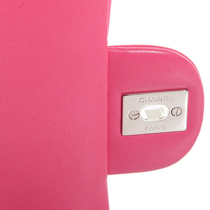 Chanel Lambskin Quilted Mini Rectangular Flap Dark Pink 6 of 8