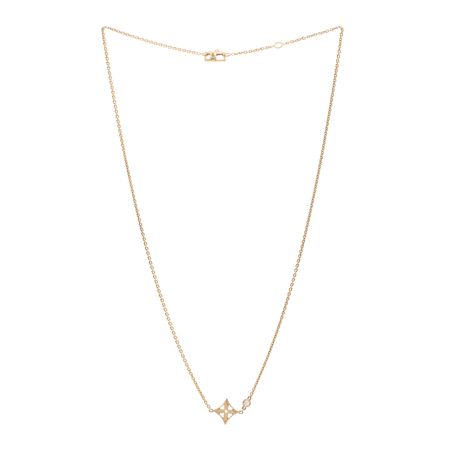 18K Yellow Gold Diamond Idylle Blossom Pendant Necklace