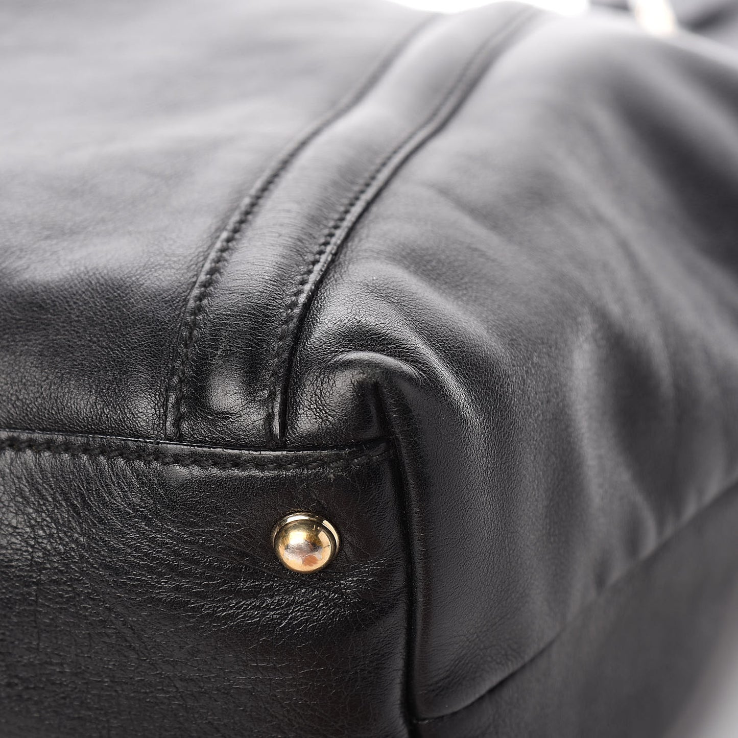 Calfskin Large Britt Shoulder Bag Black