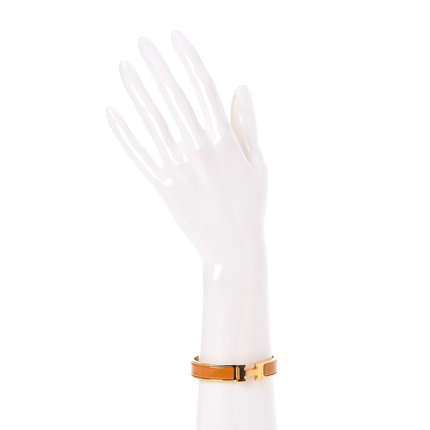 Enamel Narrow Clic Clac H Bracelet PM Jaune Madras