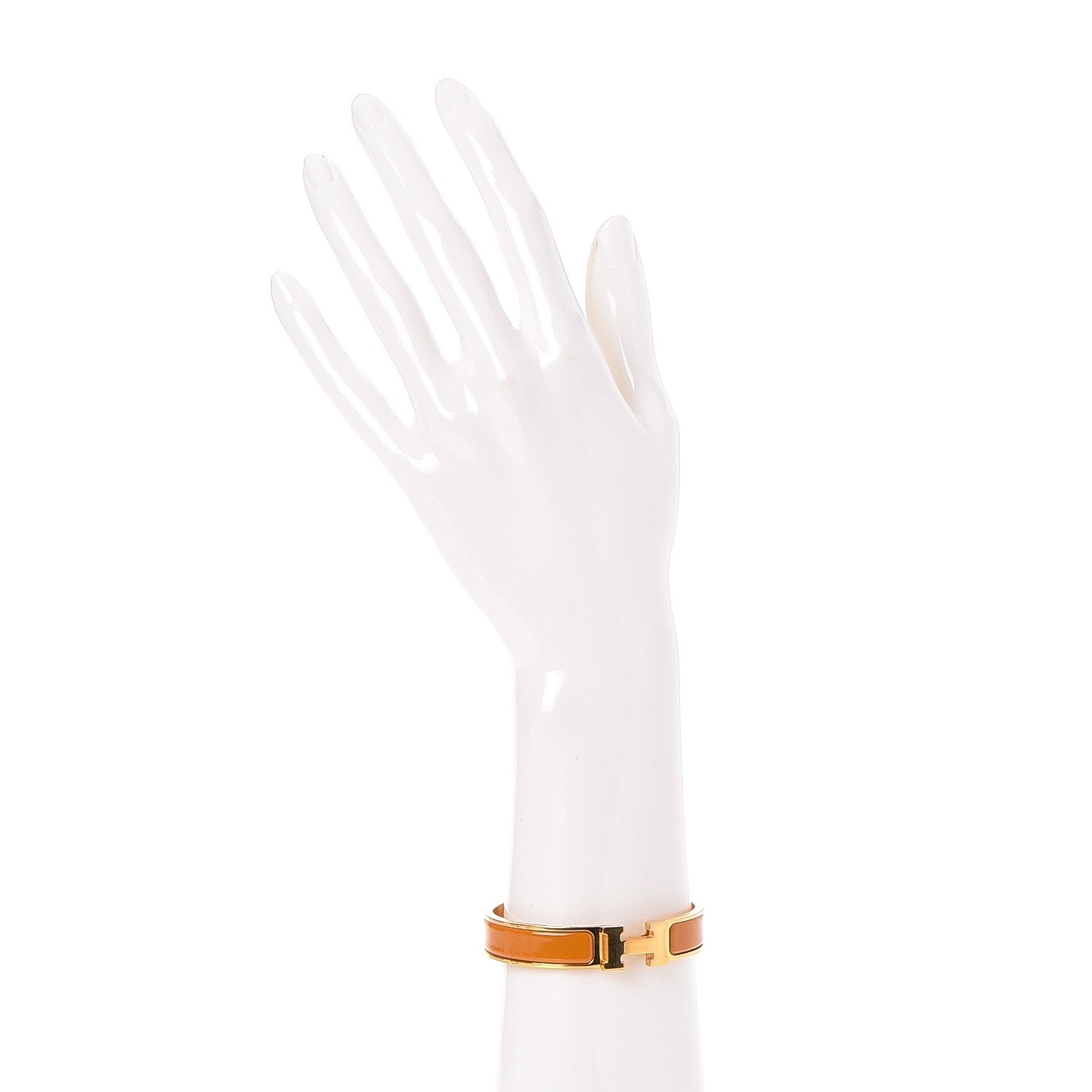 Hermes Enamel Narrow Clic Clac H Bracelet PM Jaune Madras 2 of 6