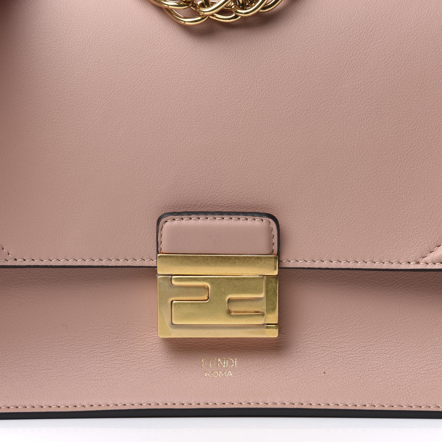 Fendi Vitello Grace Matte Kan U Shoulder Bag Rosa Bourbon 10 of 12