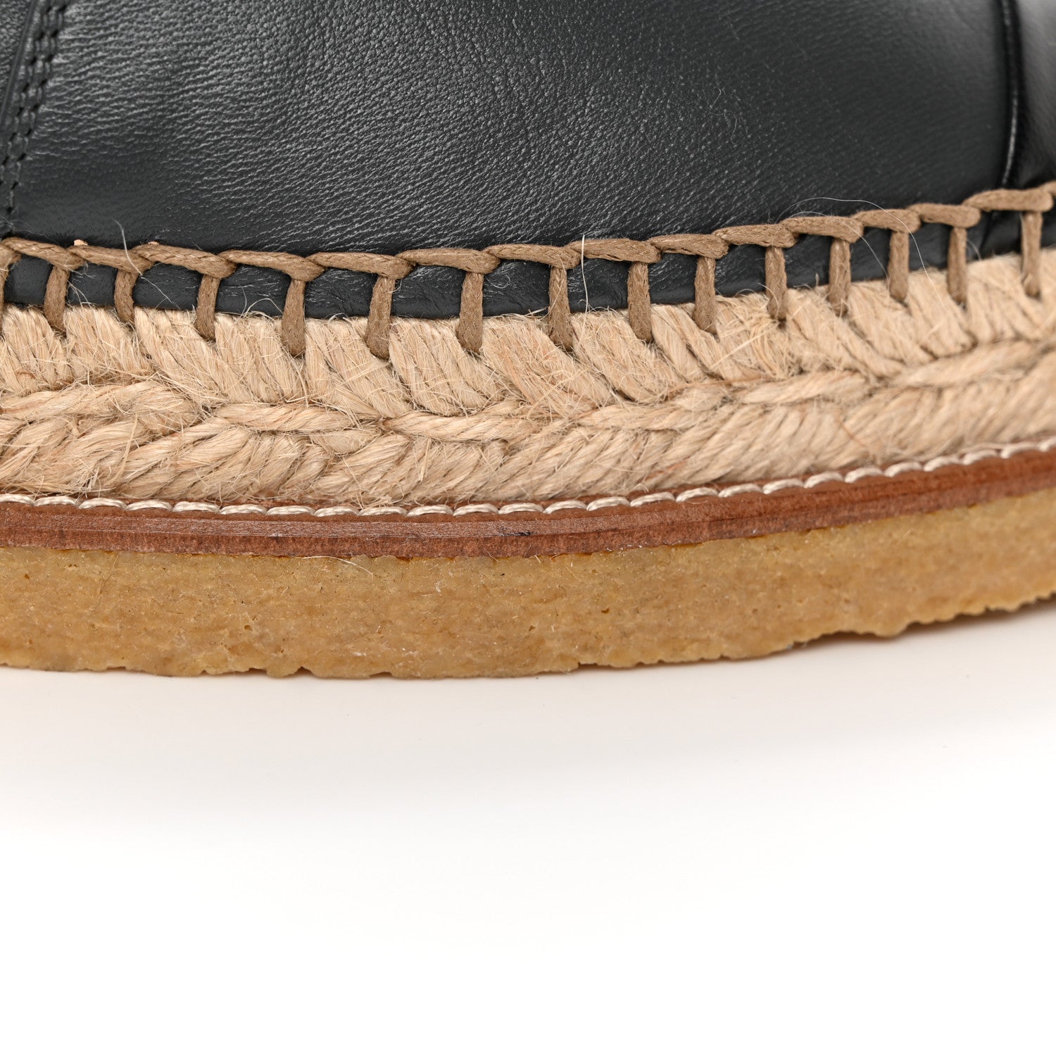 Chanel Lambskin CC Espadrilles 38 Grey Black 12 of 13