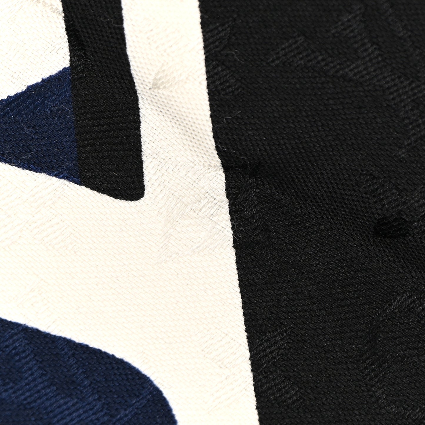 LOUIS VUITTON Silk Wool Monogram Teddy Shawl Black