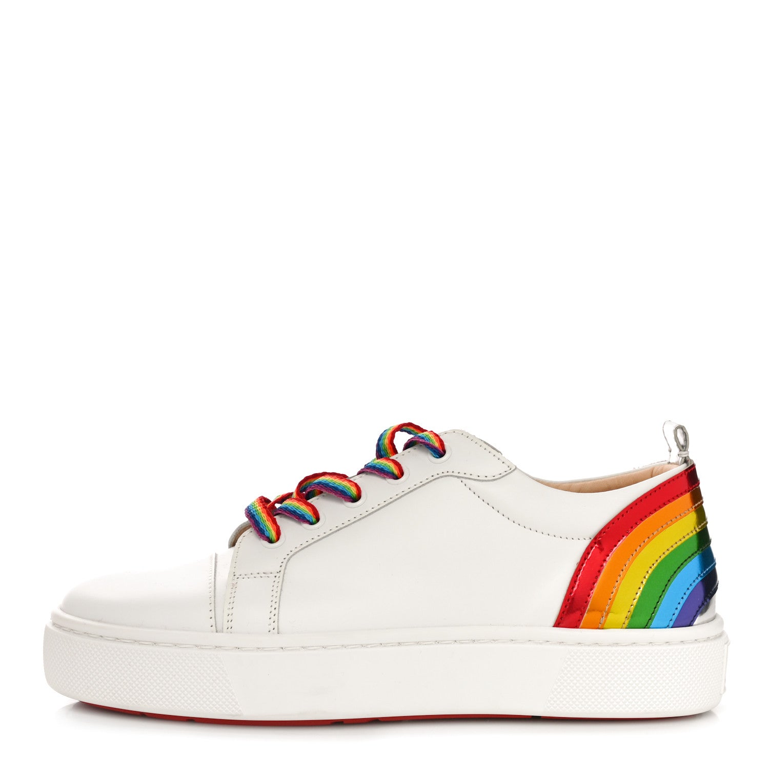 Christian Louboutin Calfskin Womens Arkenspeed Sneakers 36 White Multi 1 of 9