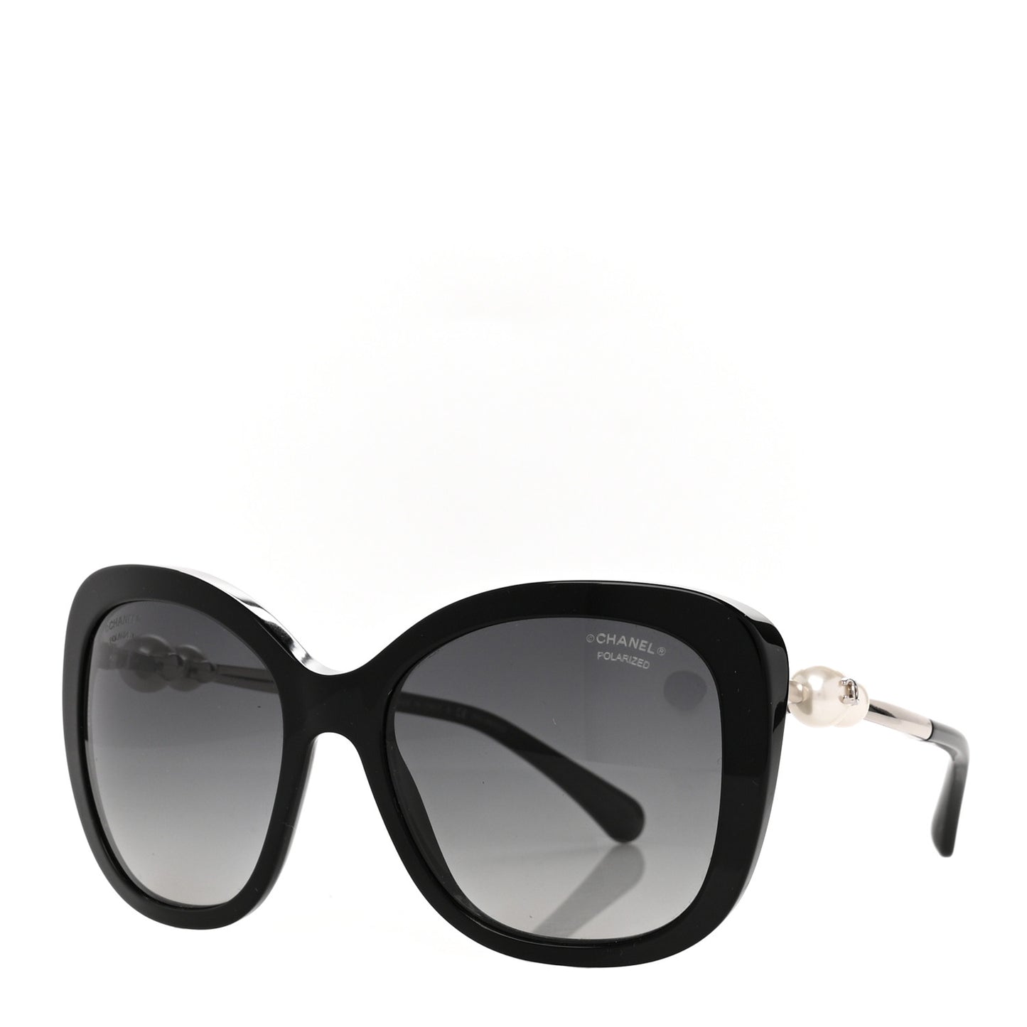 Acetate Butterfly Winter Pearl Sunglasses 5339-H Black