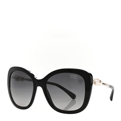 Chanel Acetate Butterfly Winter Pearl Sunglasses 5339-H Black 1 of 8