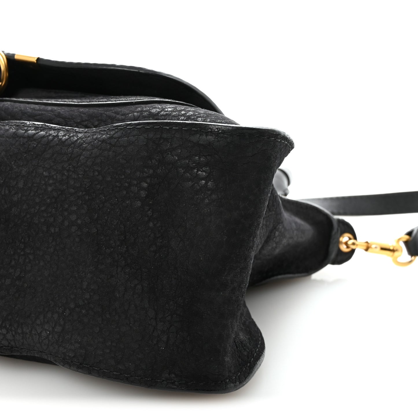Nubuck Calfskin Medium Marcie Satchel Black