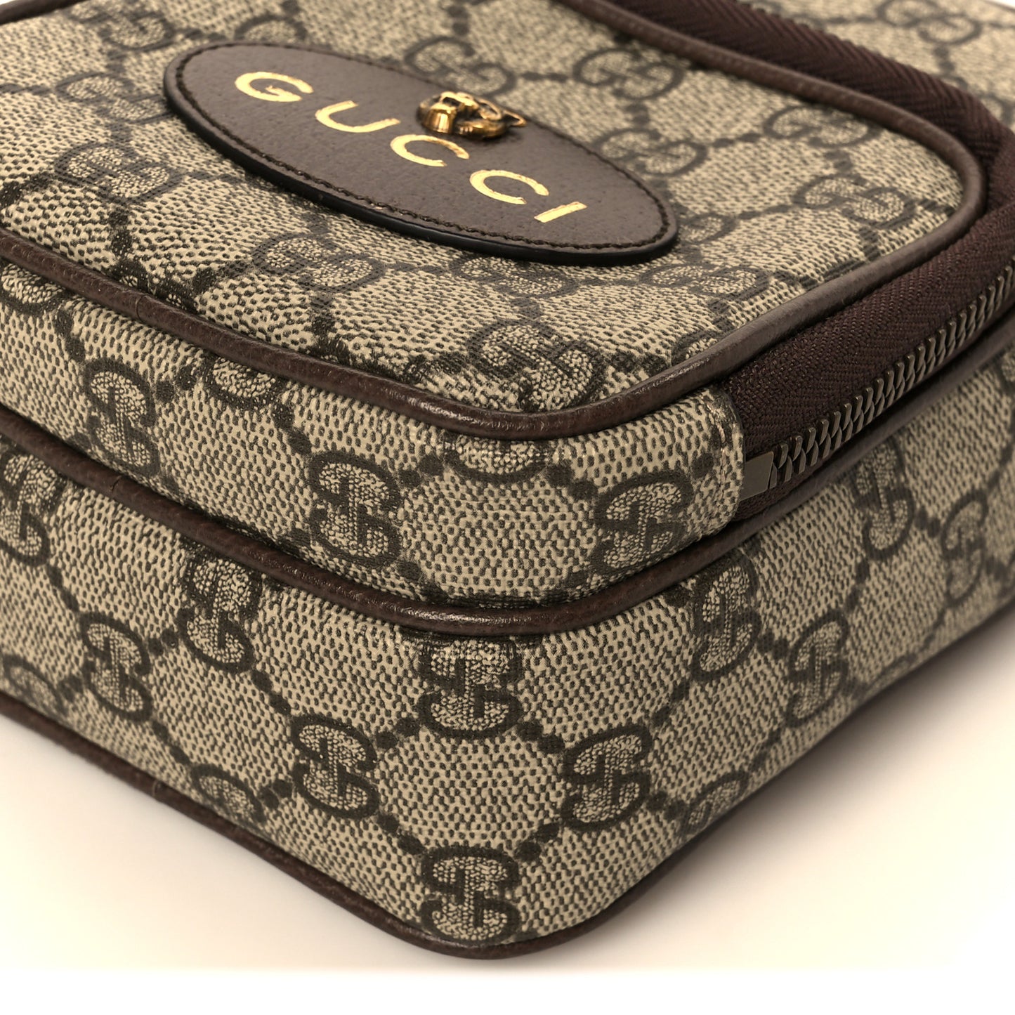 GG Supreme Monogram Mini Neo Vintage Double Zip Messenger Bag Beige New Acero Crop