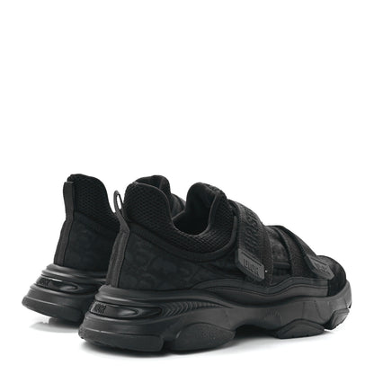 Christian Dior Shiny Oblique Technical Fabric Nylon Womens D-Wander Sneakers 38 Black 4 of 8
