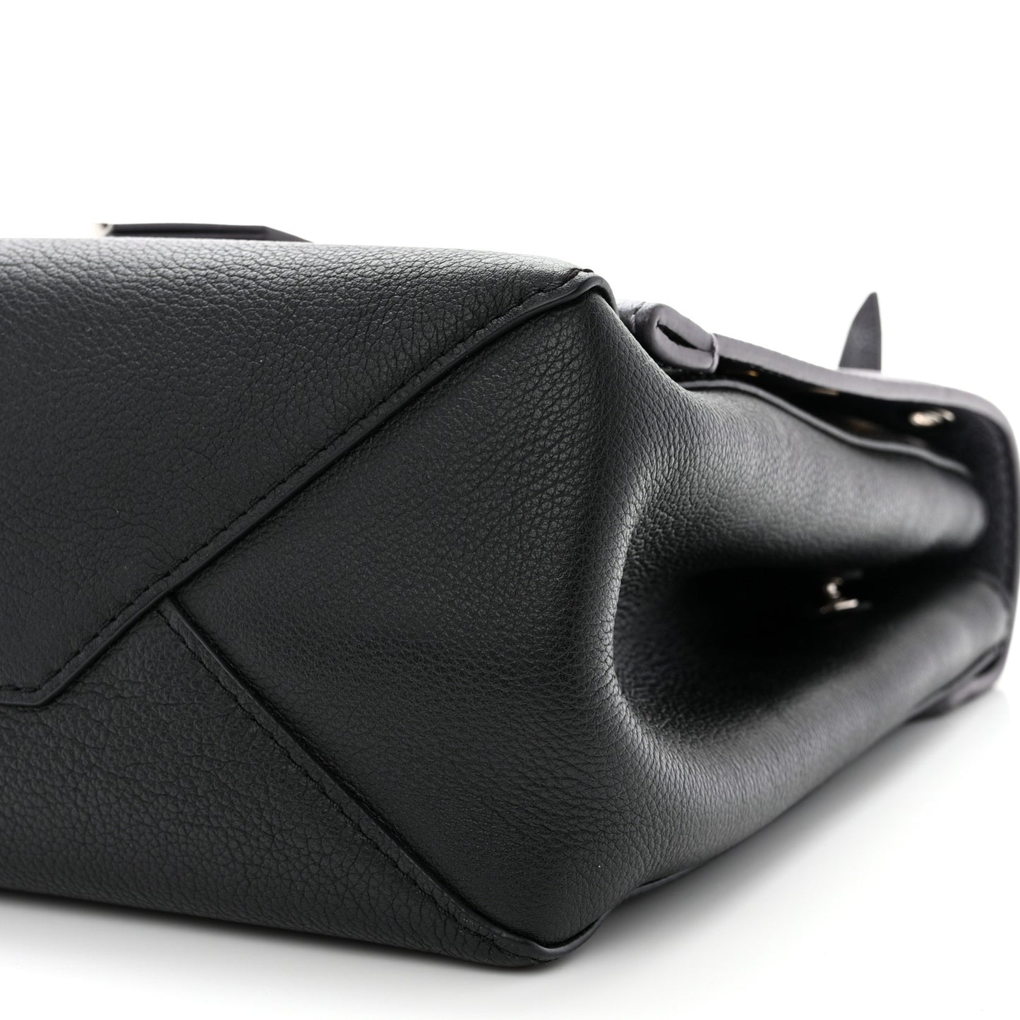 LOUIS VUITTON Soft Calfskin Eyelet Lockme II Top Handle Gris Silver