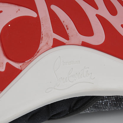 Christian Louboutin Quilted Master Key Flat Skate Sneaker 37.5 Black Silver 6 of 9