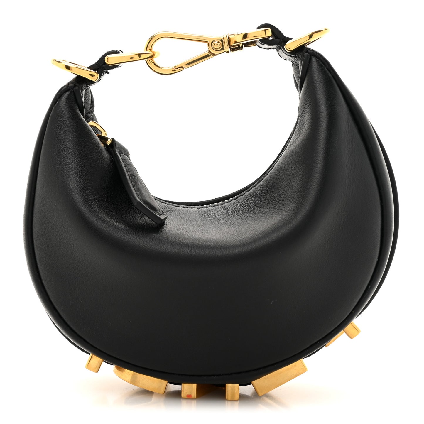 Vitello Grace Matte Nano Fendigraphy Hobo Charm Black