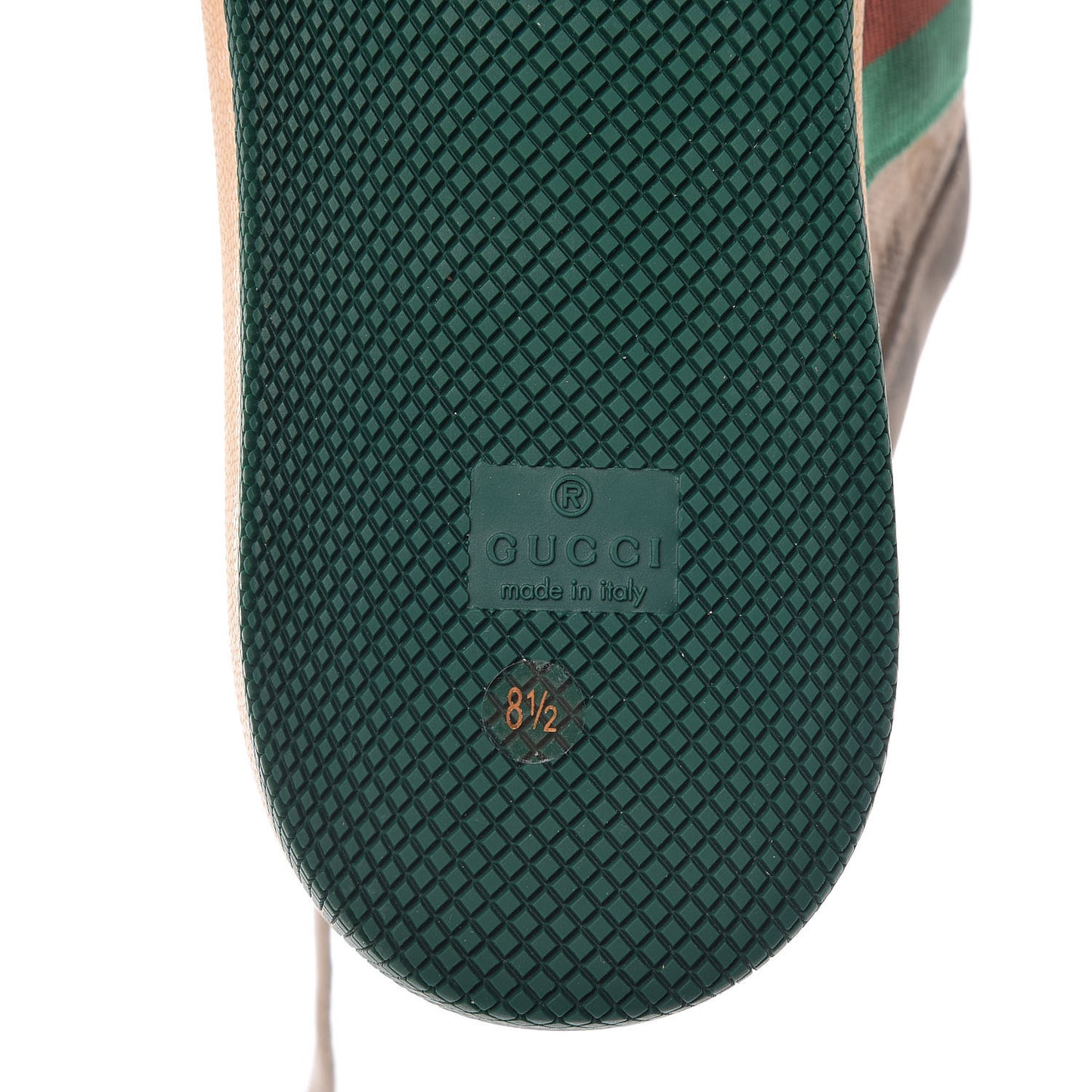 GG Monogram Nubuck Web Mens Screener Sneakers 8.5 New Sand Dusty Milk Vintage Green