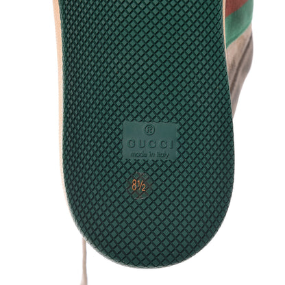 Gucci GG Monogram Nubuck Web Mens Screener Sneakers 8.5 New Sand Dusty Milk Vintage Green 7 of 9