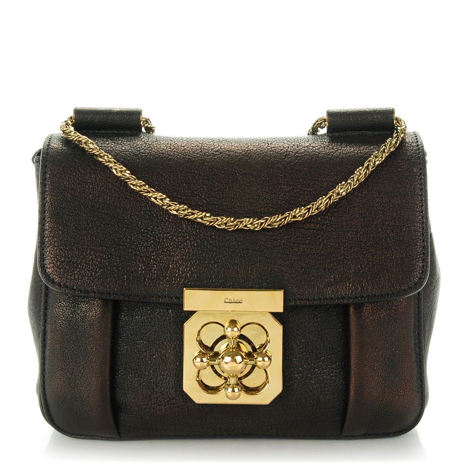 Chloe Sheepskin Mini Elsie Shoulder Bag Black 1 of 7