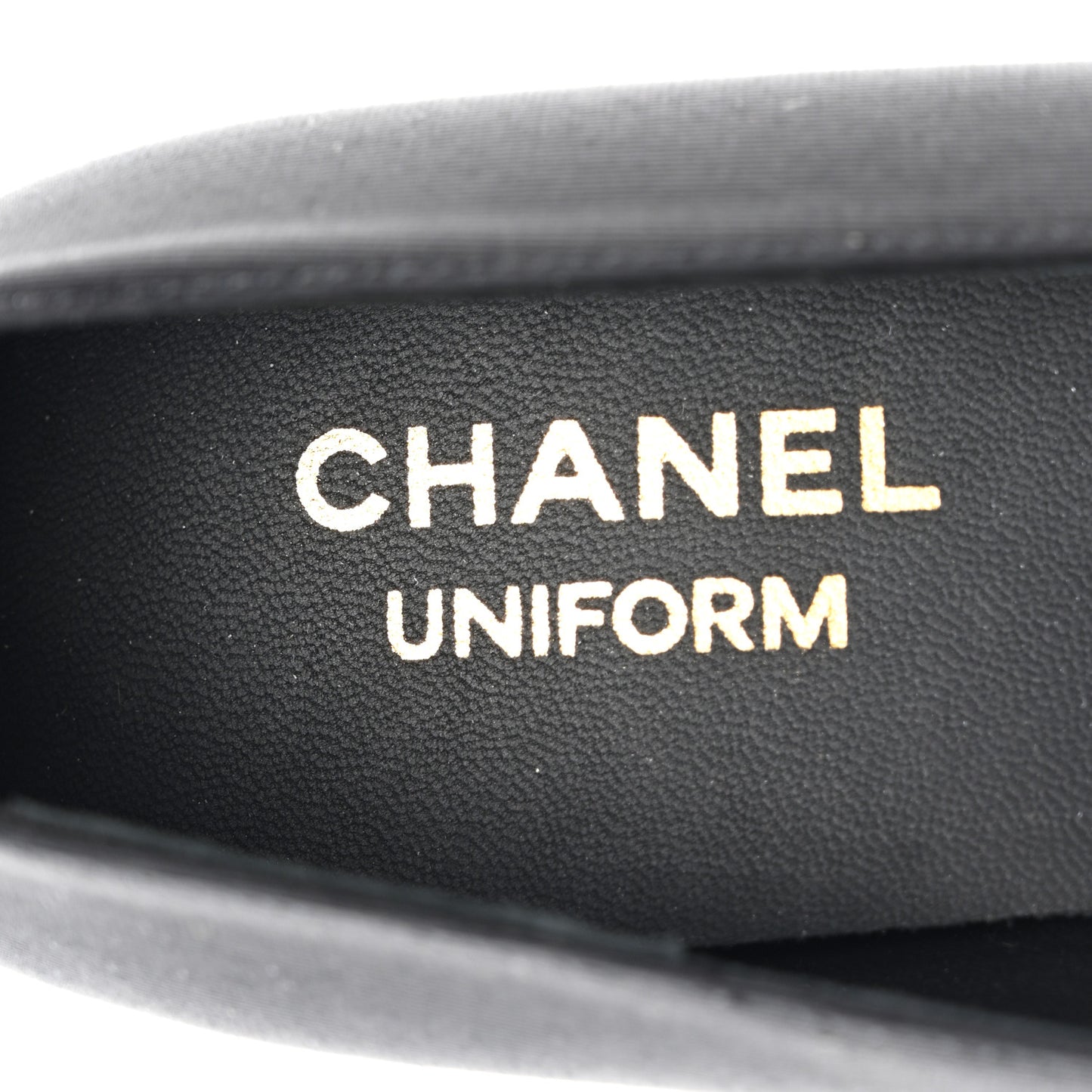 Grosgrain Cap Toe Uniform Ballerina Flats 37.5 Black