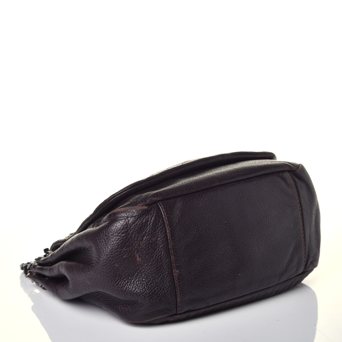 Metallic Deerskin Luxe Ligne Flap Black