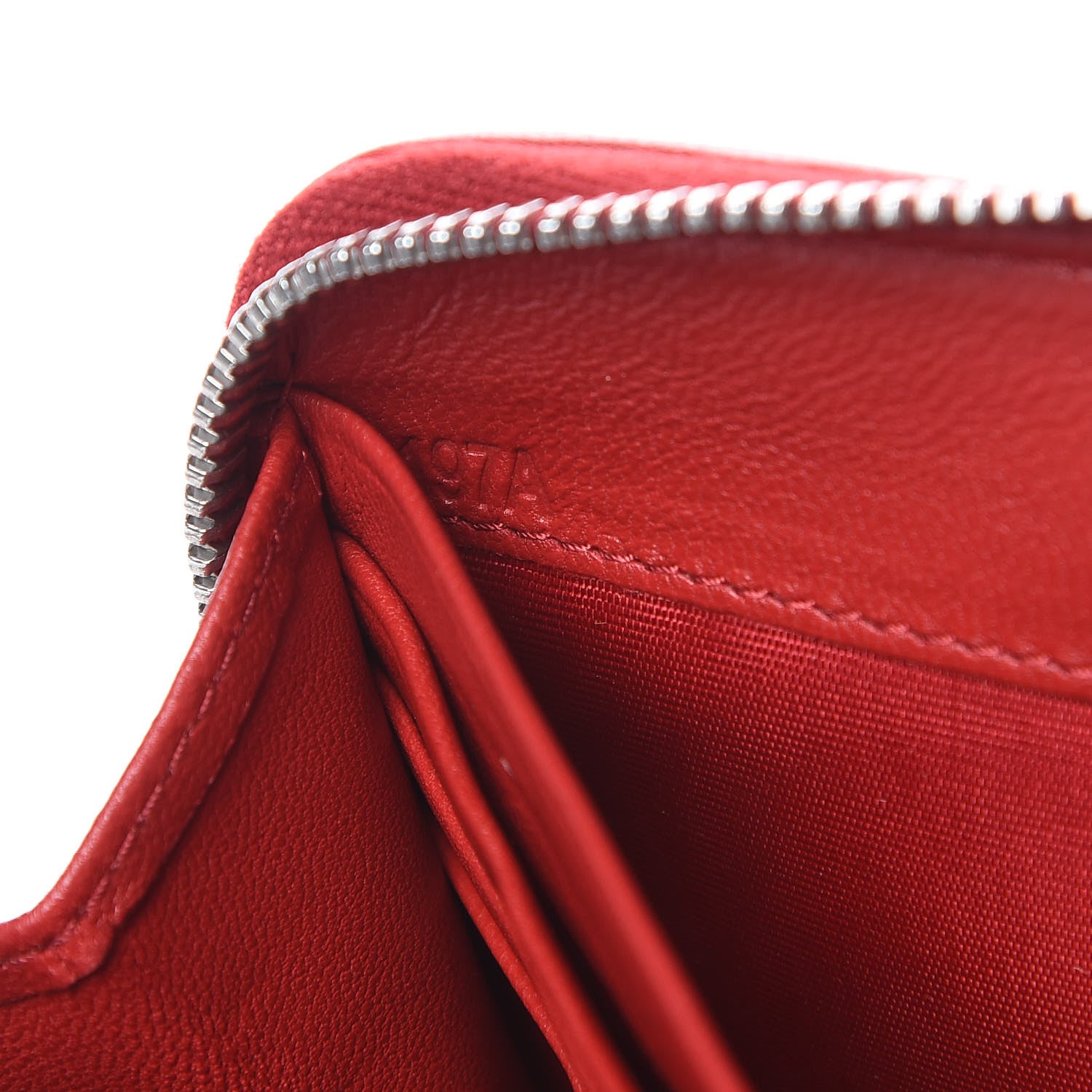 Prada Nappa Gaufre Zip Around Wallet Fuoco 8 of 11