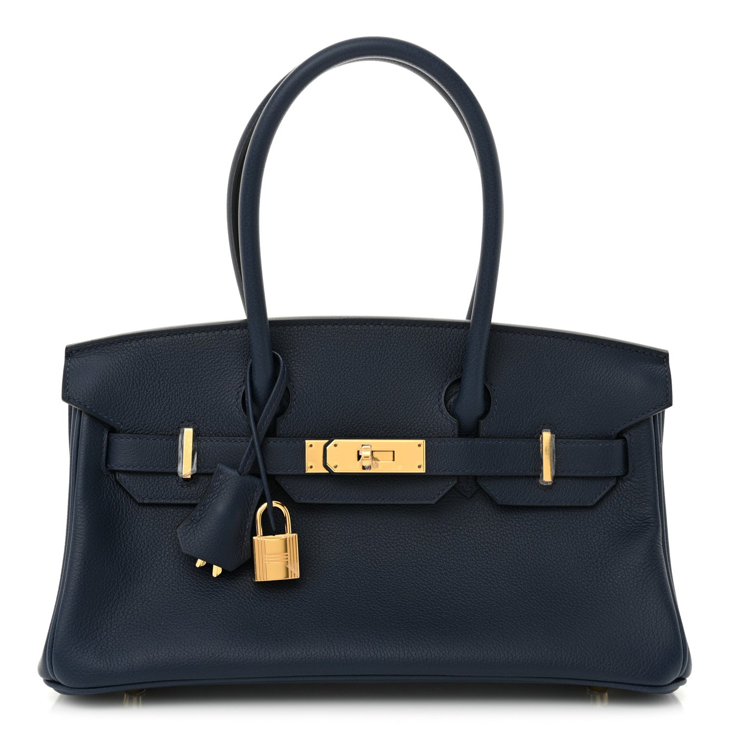 【HERMES】 Hermes Evercolor Shoulder Birkin Light 29 Bleu Abysse 1713490