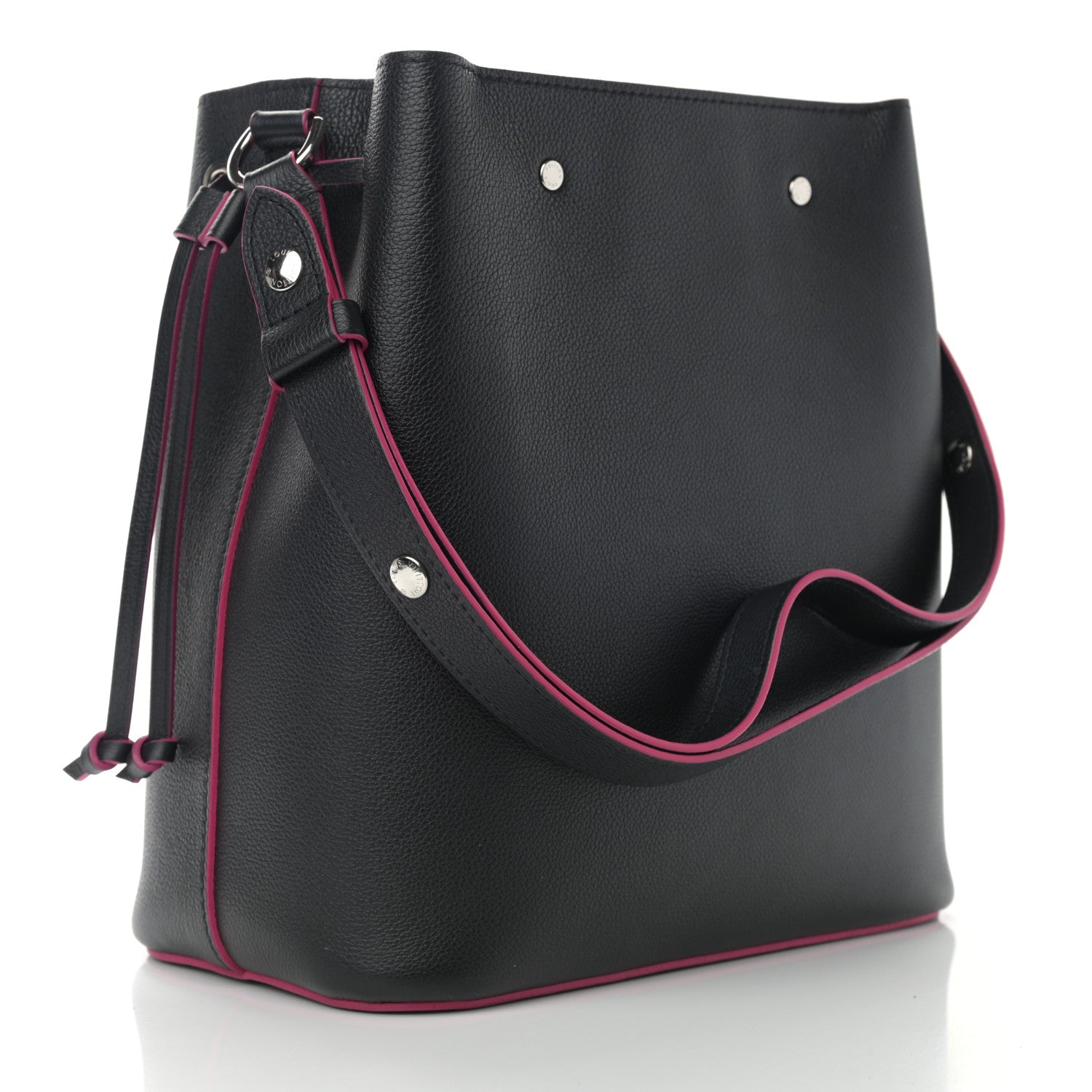 Louis Vuitton Calfskin Lockme Bucket Black 3 of 12