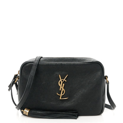 Saint Laurent Grained Lambskin Monogram Lou Camera Bag Black 1 of 10