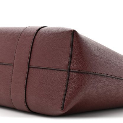 Mulberry Small Classic Grain Bayswater Tote Burgundy Oxford Blue 9 of 10