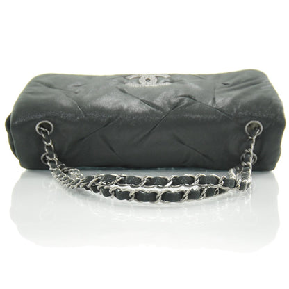 Chanel Iridescent Calfskin Glint Flap Black 5 of 9
