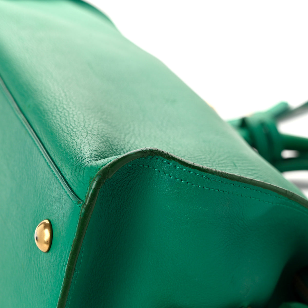 Saint Laurent Calfskin Small Classic Y Cabas Green 11 of 14