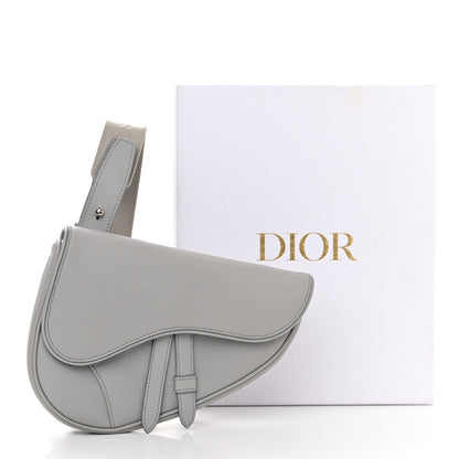 Christian Dior Grained Calfskin Mens Mini Saddle Bag Gray 12 of 12