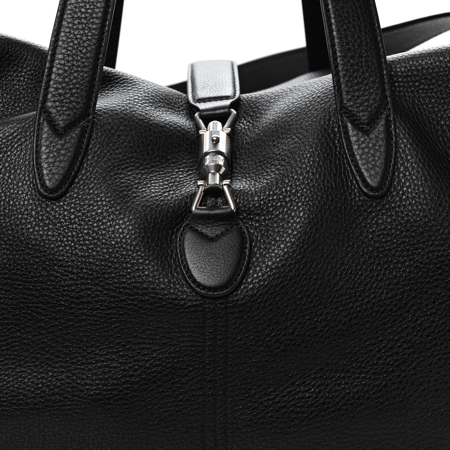 Gucci Amour Grane Calfskin Duffle Jackie 1961 Crossbody Bag Black 8 of 10