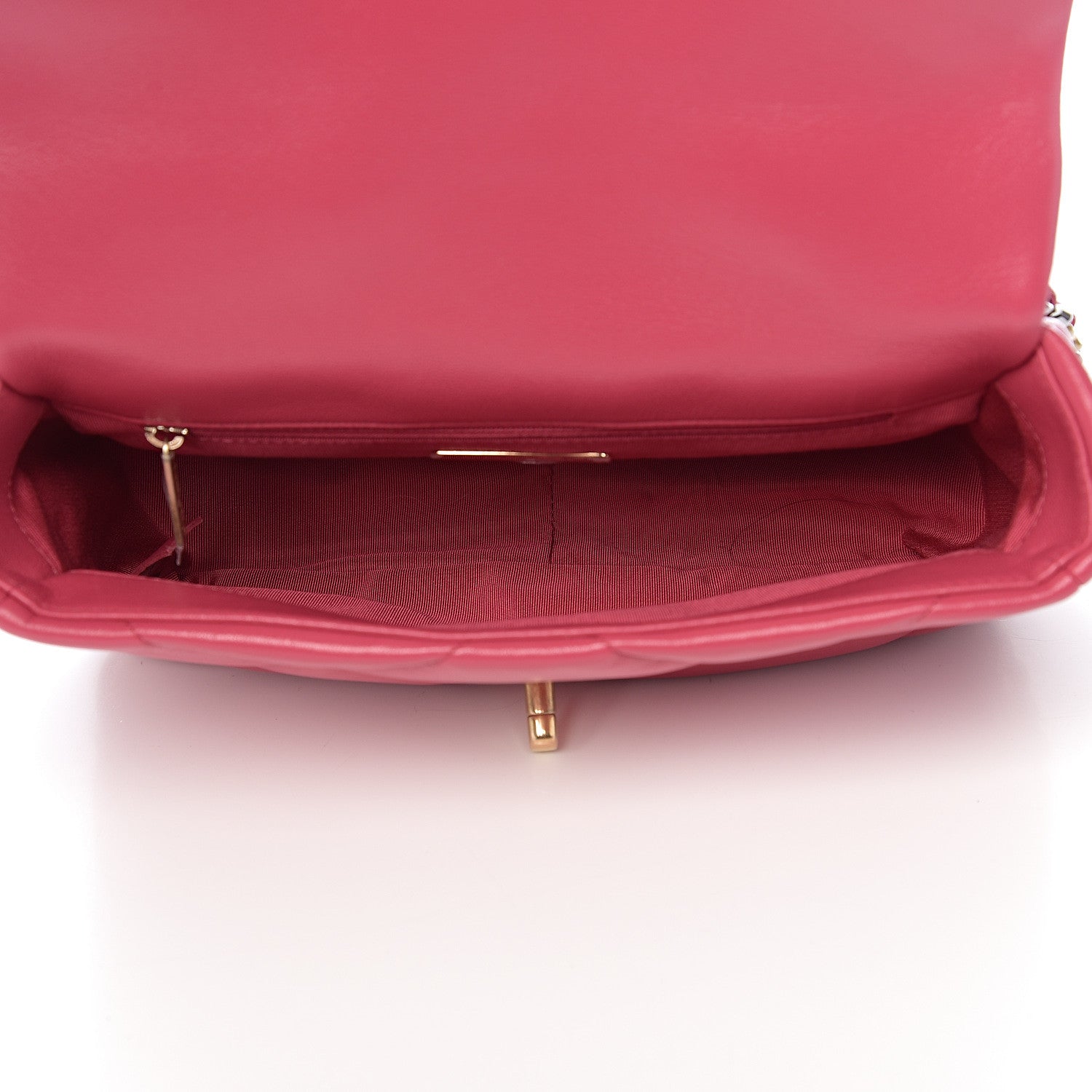 Chanel Lambskin Quilted Medium 19 Flap Dark Pink 4 of 10