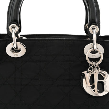 Christian Dior Nylon Cannage Medium Lady Dior Black 8 of 11