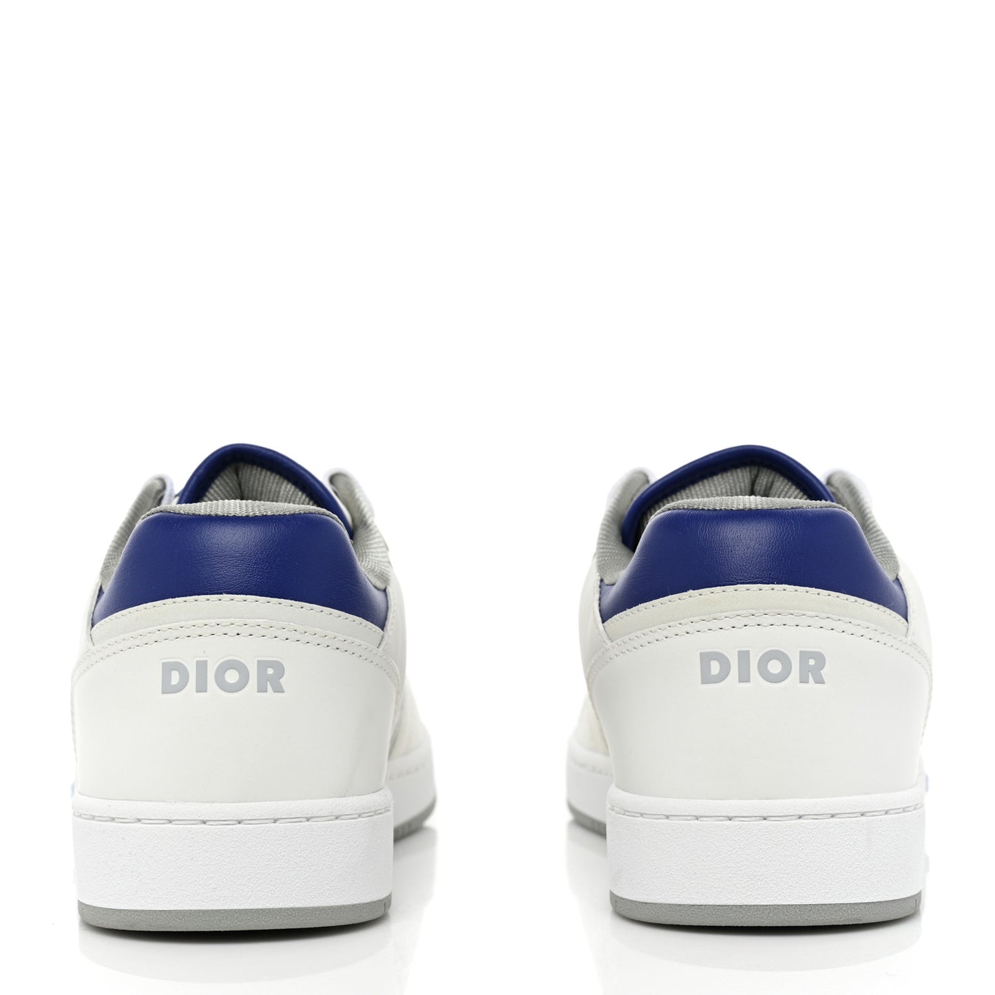 Smooth Calfskin Oblique Galaxy Perforated Mens B27 Low Top Sneakers 40 White Blue
