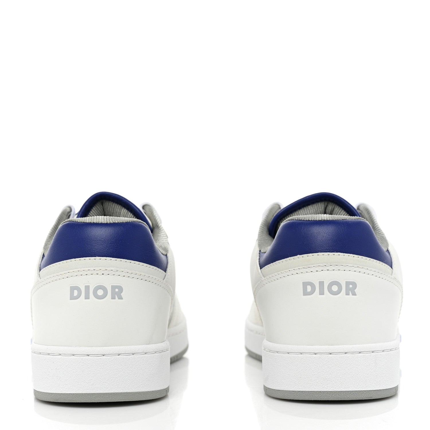 Christian Dior Smooth Calfskin Oblique Galaxy Perforated Mens B27 Low Top Sneakers 40 White Blue 4 of 11