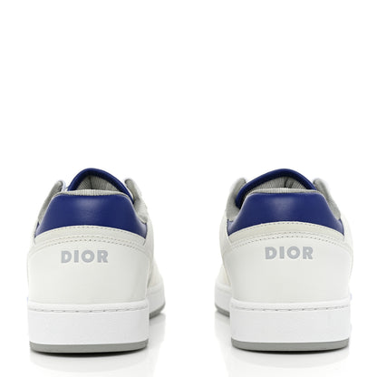 Christian Dior Smooth Calfskin Oblique Galaxy Perforated Mens B27 Low Top Sneakers 40 White Blue 4 of 11