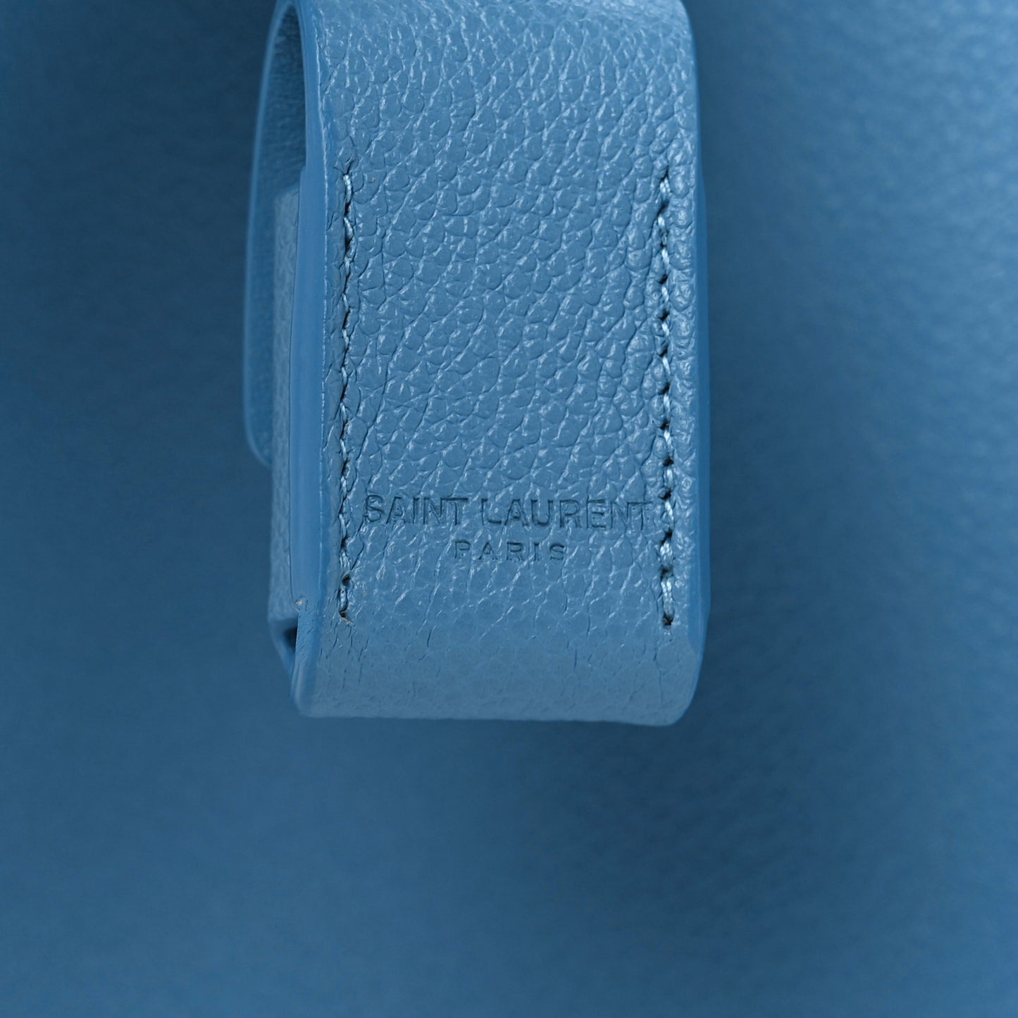 Grained Calfskin Baby Sac De Jour Blue Clair