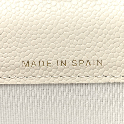 Chanel Caviar Quilted Chain CC Flap Card Holder White 7 of 9