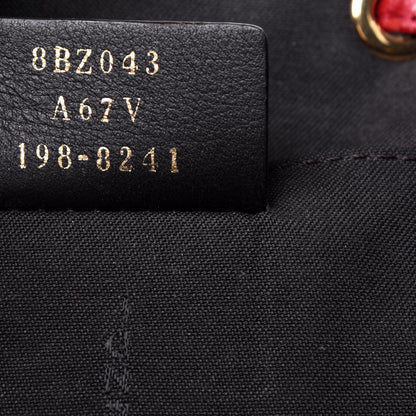 Fendi Vitello Cruise Bi-Color FF 1974 Embossed F is Fendi Drawstring Backpack Black Fragola Maya 6 of 20
