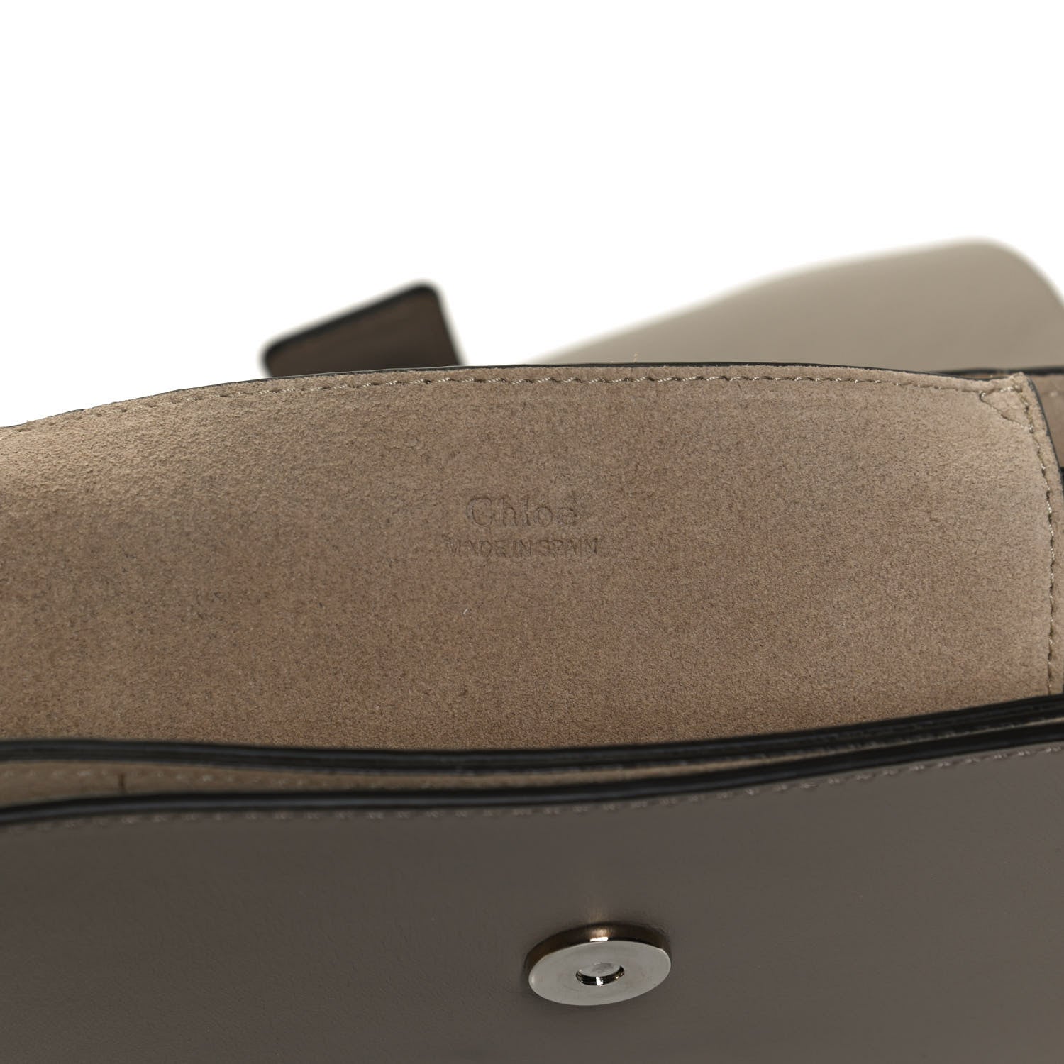 Chloe Suede Calfskin Small Faye Shoulder Bag Motty Grey 6 of 12