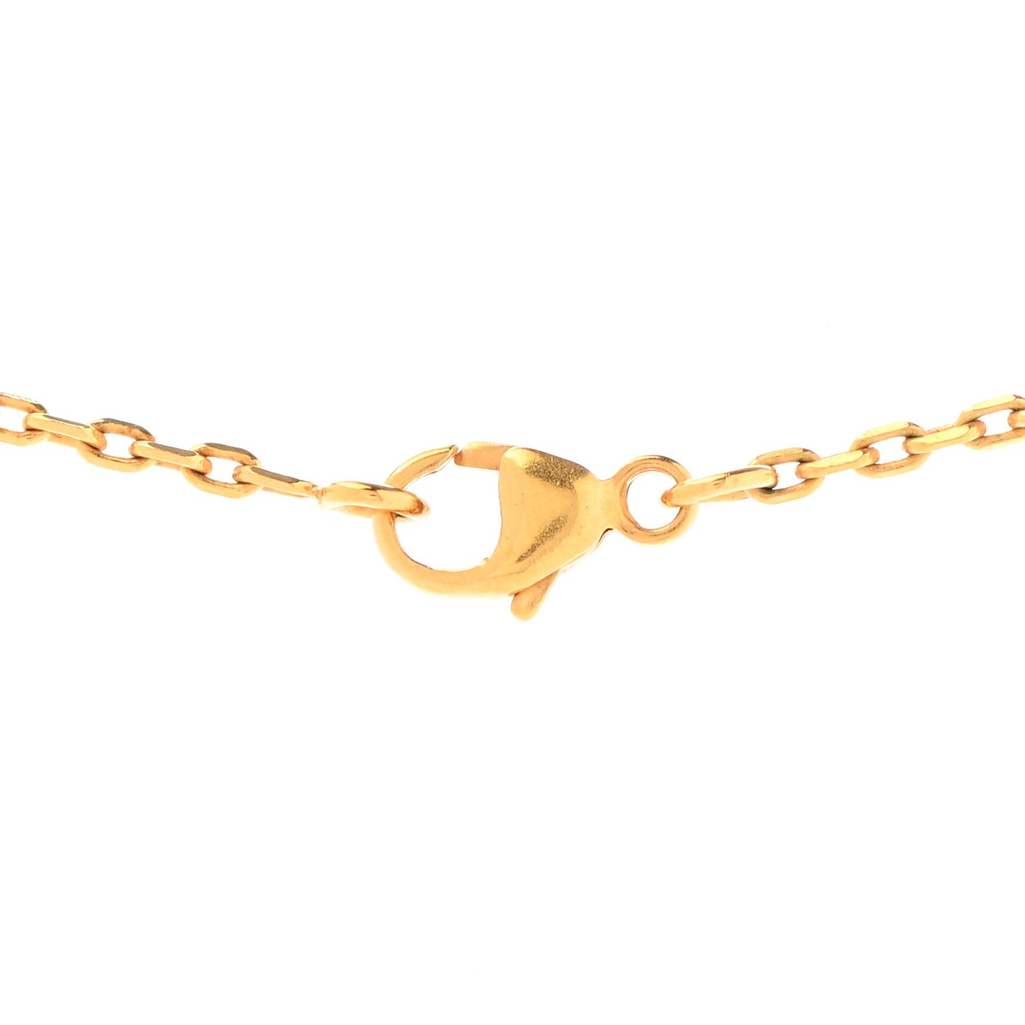 Lacquered Gold Mini Pop H Pendant Necklace White