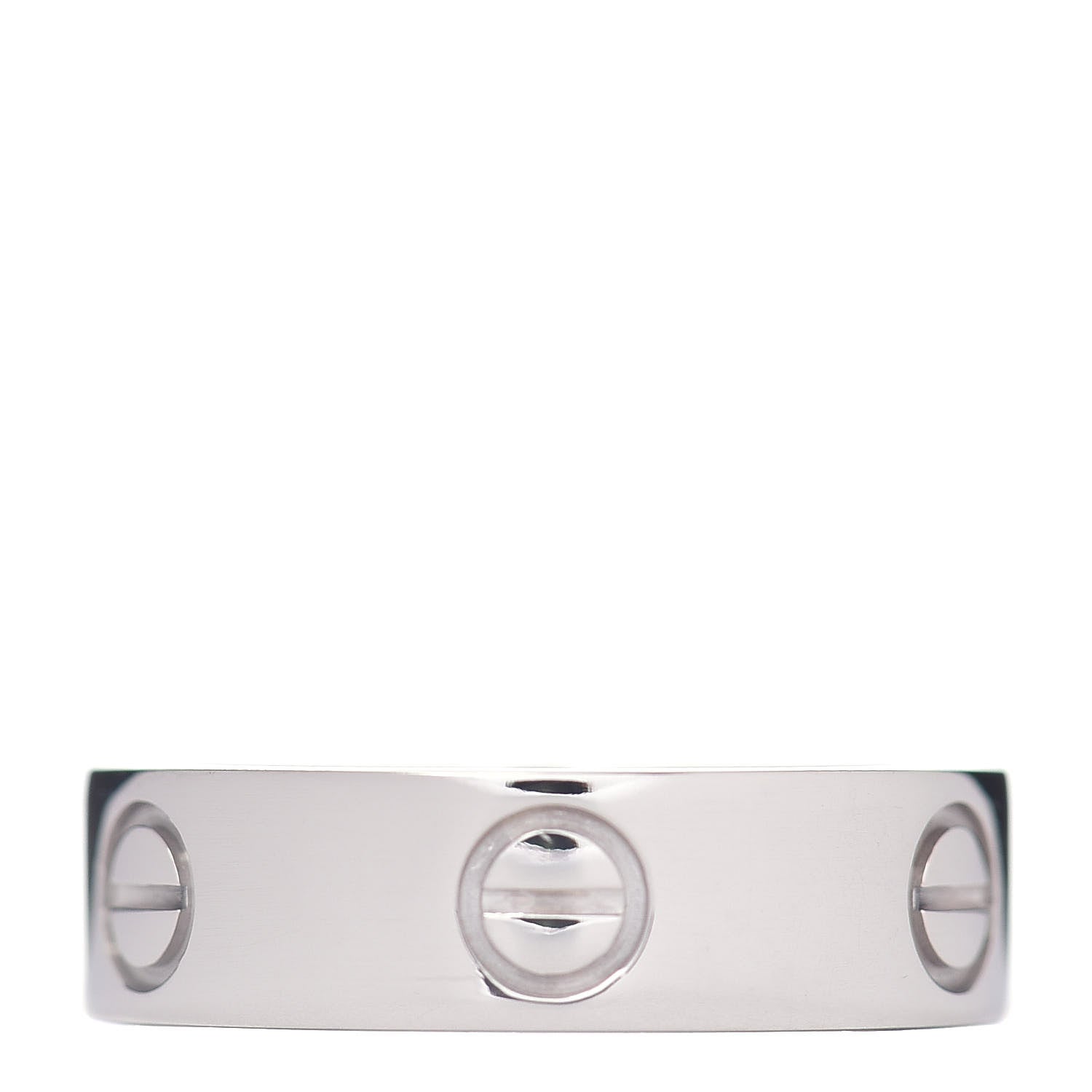 Cartier 18K White Gold 5.5mm LOVE Ring 53 6.5 3 of 4