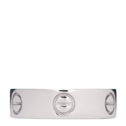 Cartier 18K White Gold 5.5mm LOVE Ring 53 6.5 3 of 4