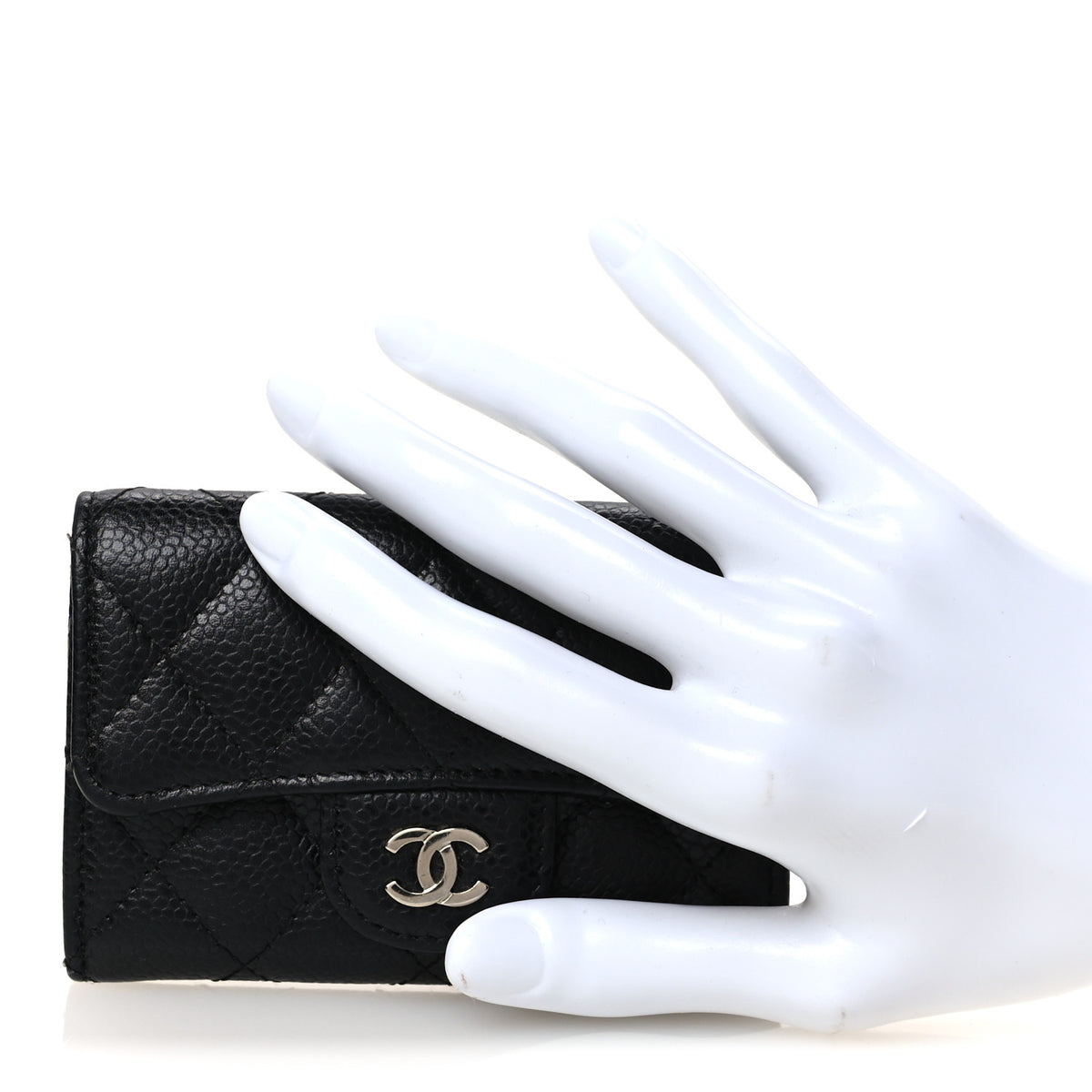 Chanel Caviar Quilted Flap Card Holder Black 2 of 12