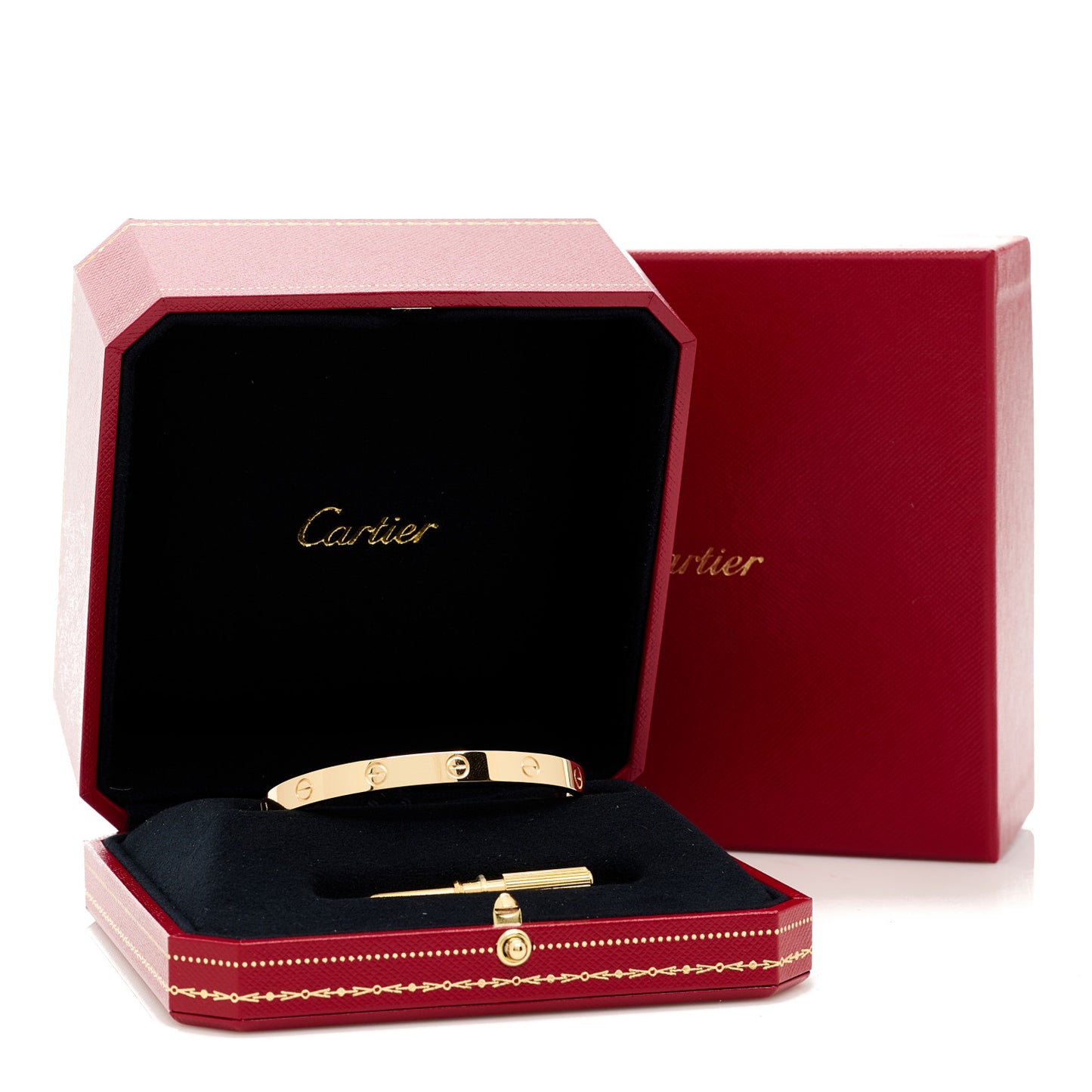 18K Yellow Gold LOVE Single Screw Bracelet 18